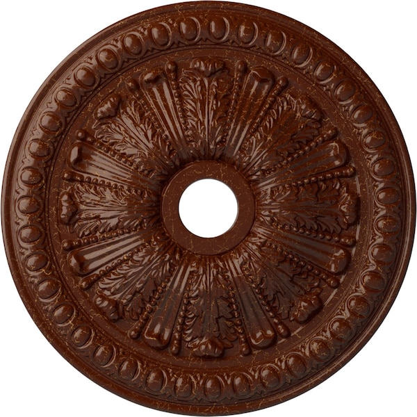 Ekena Millwork Tomango Egg & Dart Medallion (Canopies up to 6 3/4"), 27 7/8"OD x 3 7/8"ID x 2 1/2"P, Mahogany CM27TOBMC - main